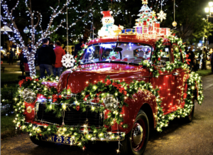 Coches con luces navideñas, un riesgo real
