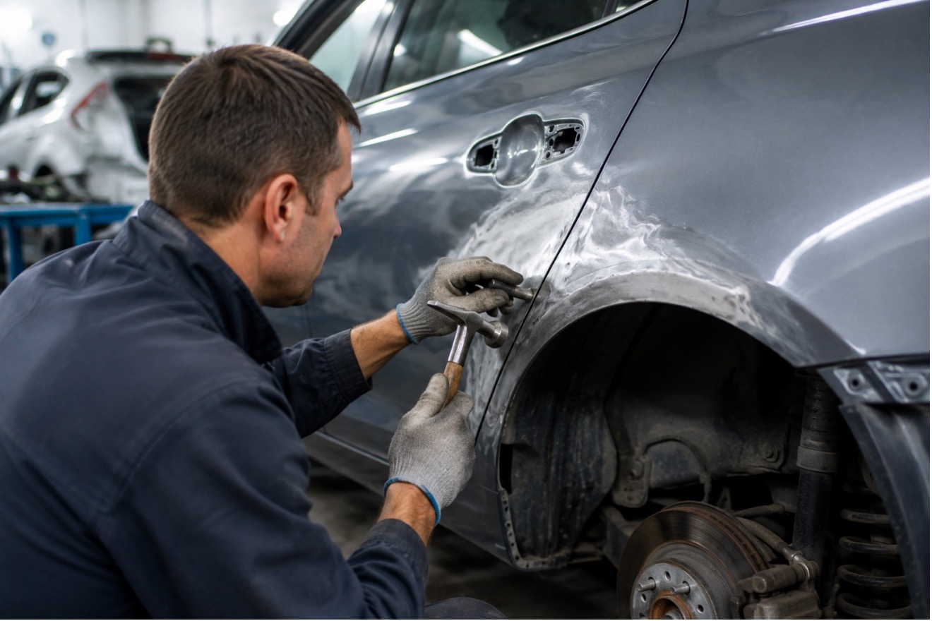 Definimos cuáles son los pasos para reparar daños en la chapa de tu vehículo. Elige Talleres Garygar